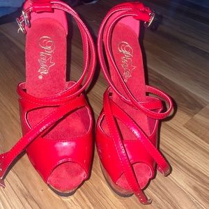 Red Pleasers Heels